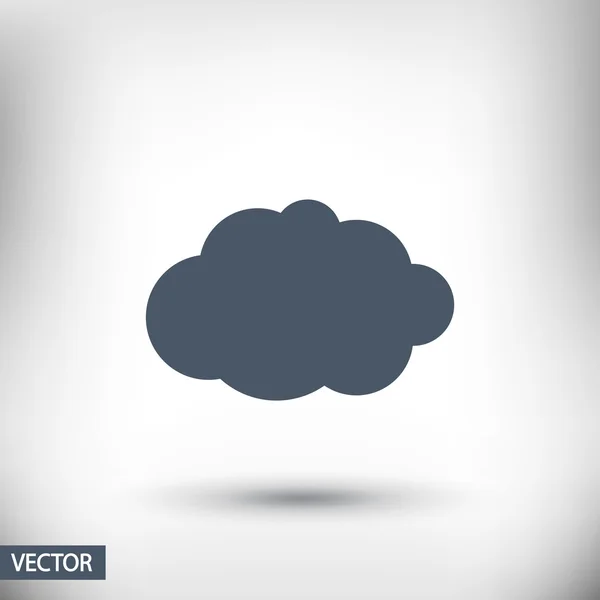 Icône Cloud Style design plat — Image vectorielle