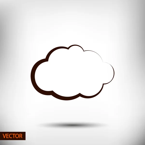 Ícone de nuvem Estilo de design plano —  Vetores de Stock