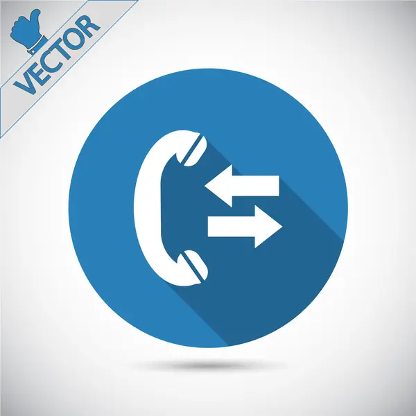 Telefon platt ikonen — Stock vektor