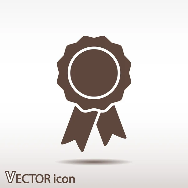 Badge met linten pictogram — Stockvector