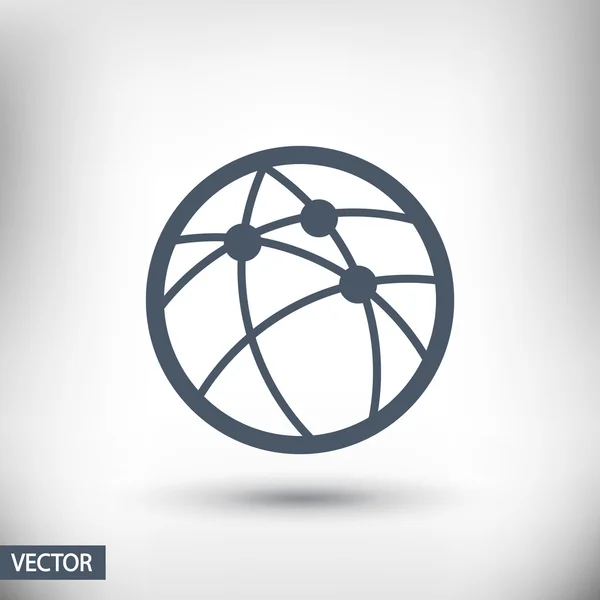 Global technology or social network icon — Stockový vektor