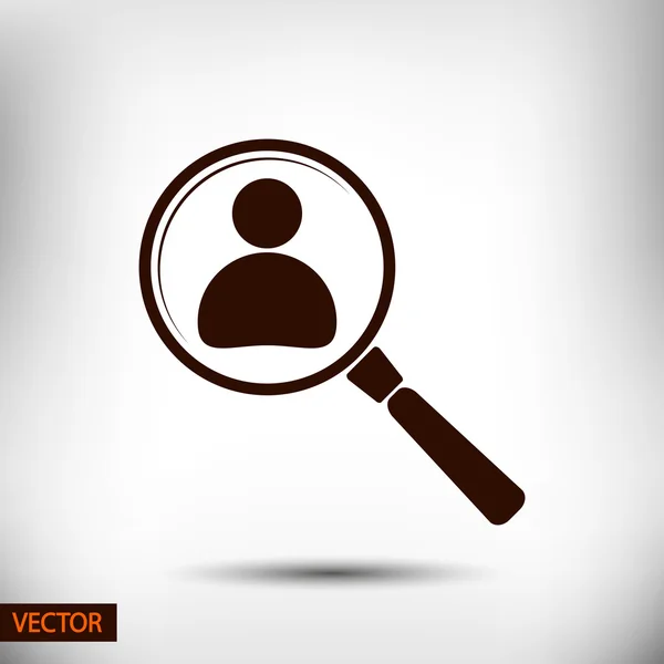 Munkavállaló keresés ikon — Stock Vector