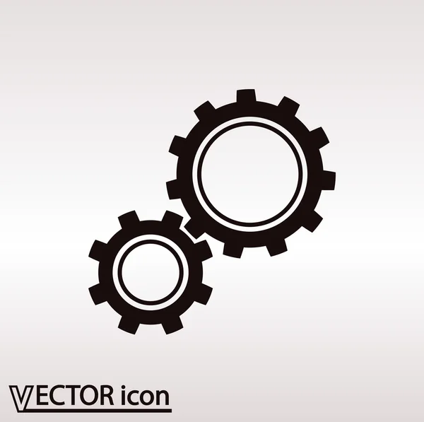 Icono del engranaje. Estilo de diseño plano — Vector de stock