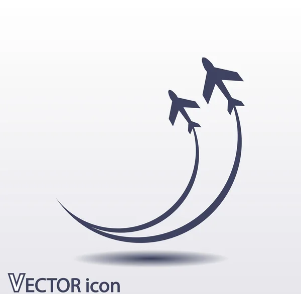 Diseño de símbolo de avión — Vector de stock