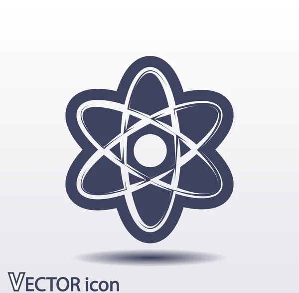 Ícone de átomo. design plano — Vetor de Stock
