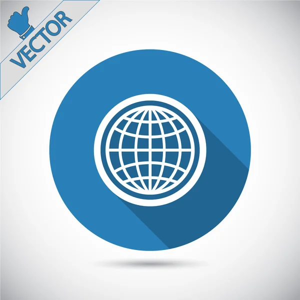 Globo Icono de diseño — Vector de stock