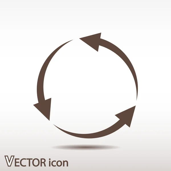 Circulaire pijlen pictogram — Stockvector