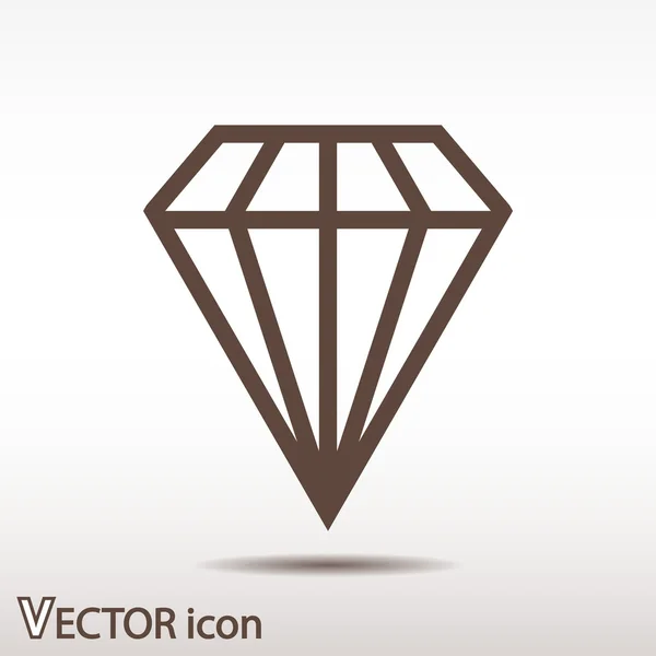Diamond επίπεδη εικονίδιο — Διανυσματικό Αρχείο