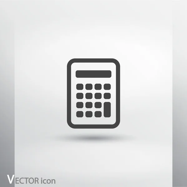 Kalkulator ikona Płaska konstrukcja — Wektor stockowy