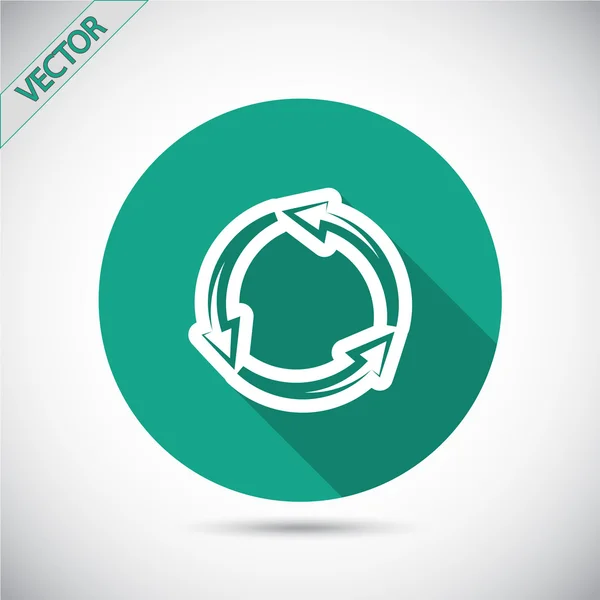 Flecha circular icono — Vector de stock