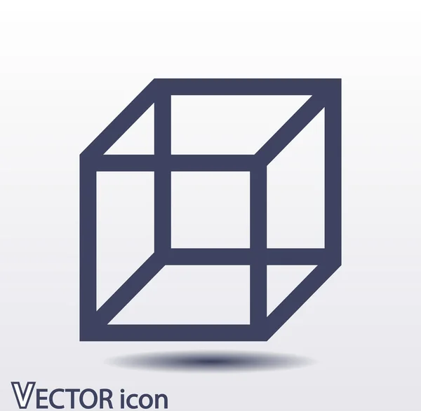 Ícone de design de logotipo cubo 3d — Vetor de Stock