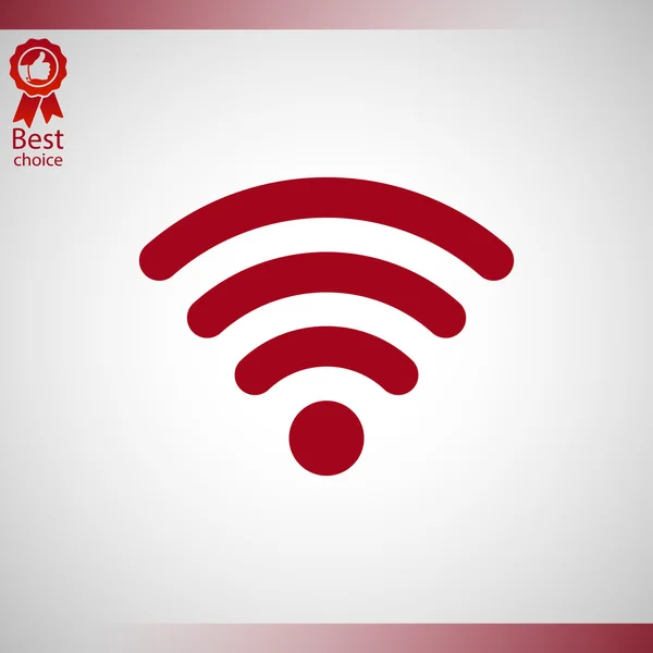 Símbolo de red inalámbrica del icono wifi — Vector de stock