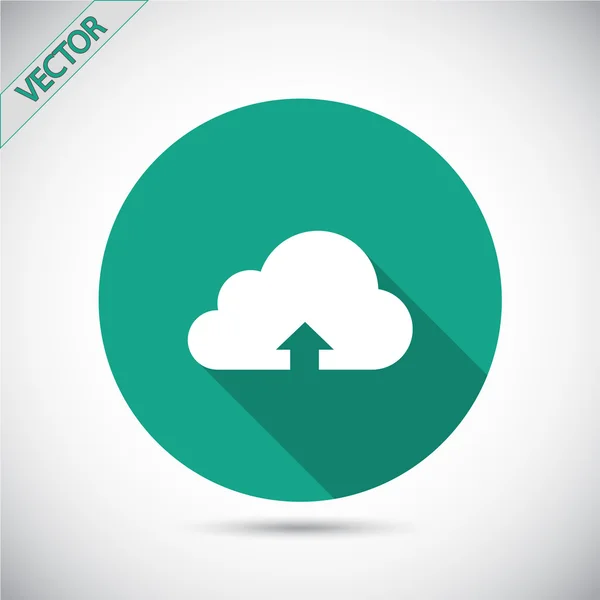 Ícone de upload de nuvem — Vetor de Stock