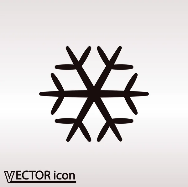 Sneeuwvlok platte pictogram — Stockvector