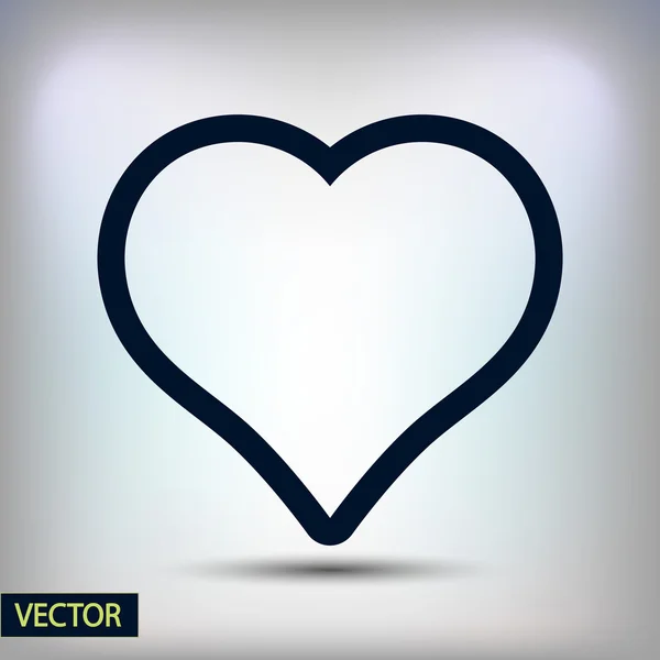 Design plat Heart Icon — Image vectorielle