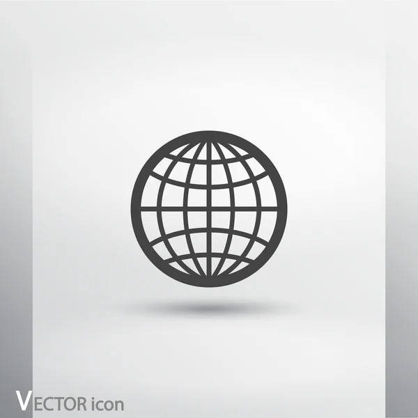 Globo Icono Diseño plano — Vector de stock