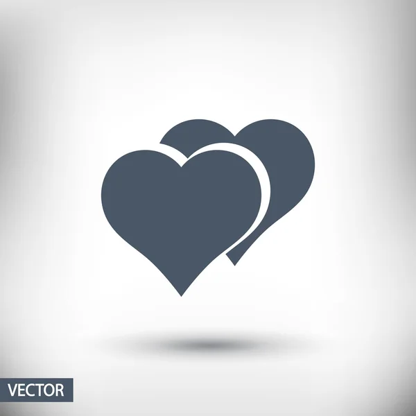 Icono del corazón — Vector de stock