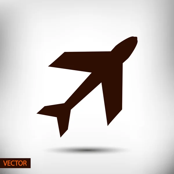 Diseño de símbolo de avión — Vector de stock