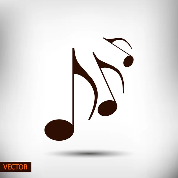 Diseño de icono de música — Archivo Imágenes Vectoriales