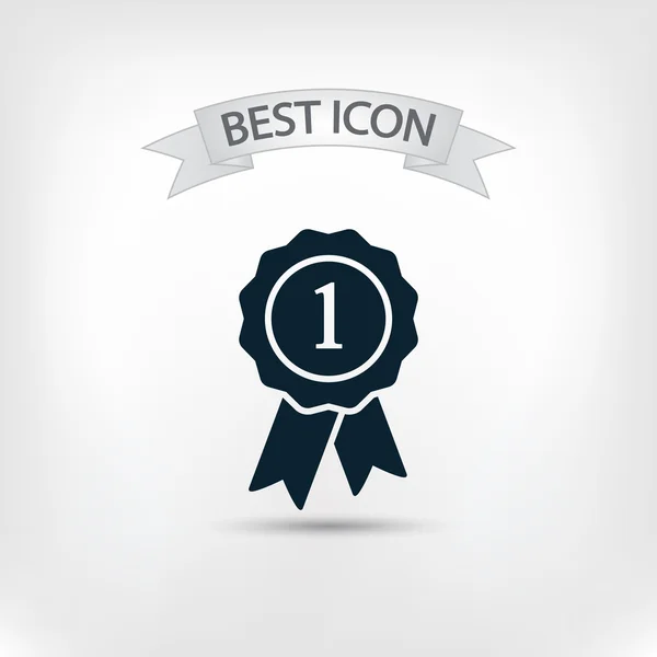 Badge met linten pictogram — Stockvector