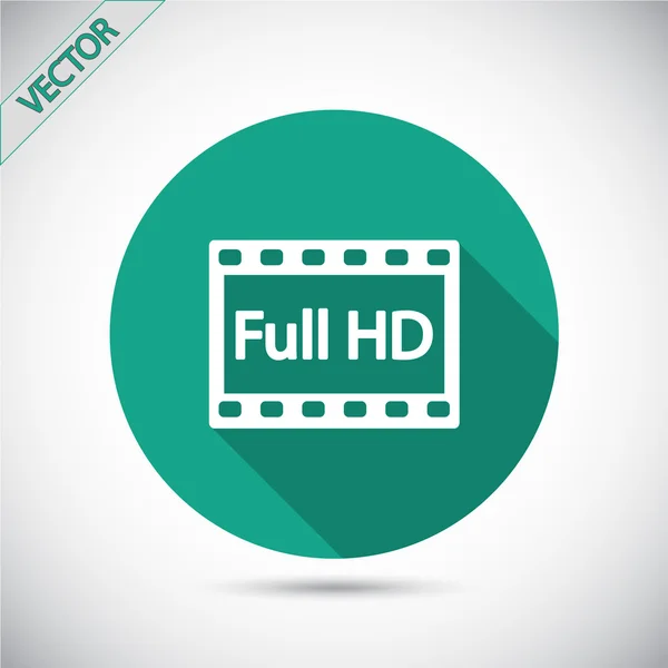 Icône vidéo Full HD — Image vectorielle