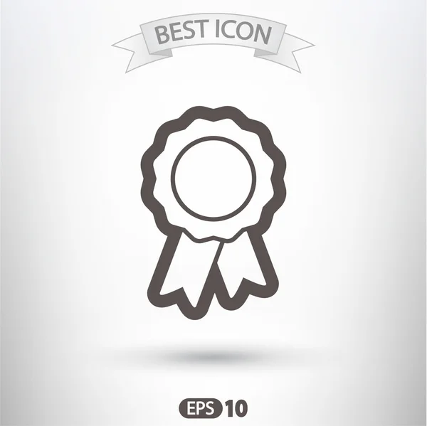 Badge met linten pictogram — Stockvector