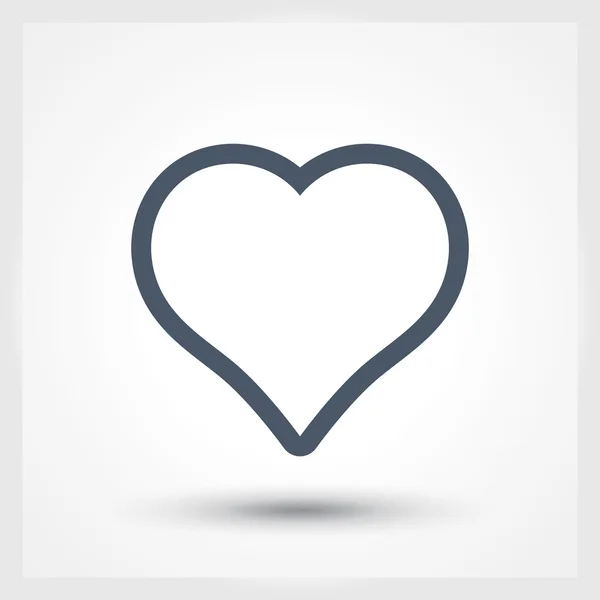 Icono del corazón. Estilo de diseño plano — Archivo Imágenes Vectoriales