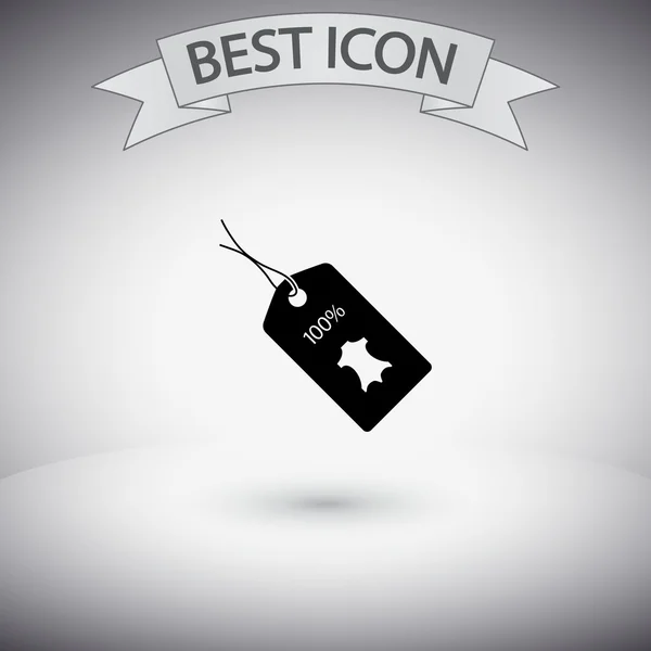 100 percent's tag icon — Stock Vector
