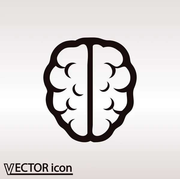 Brain icon Flat design style — Stock Vector