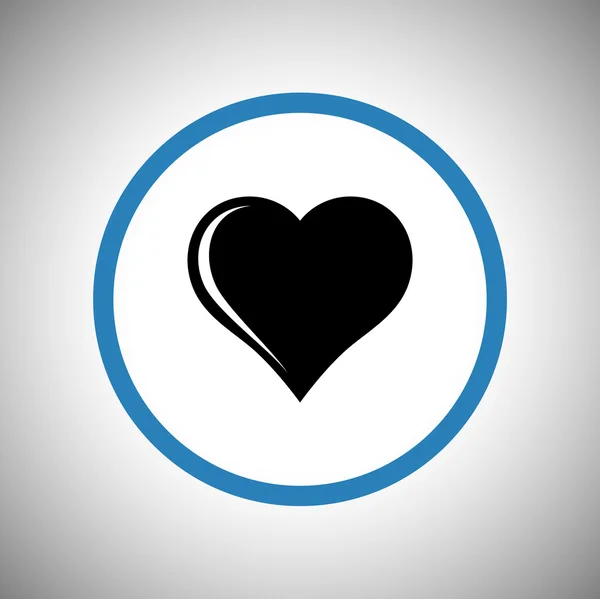 Design plat Heart Icon — Image vectorielle