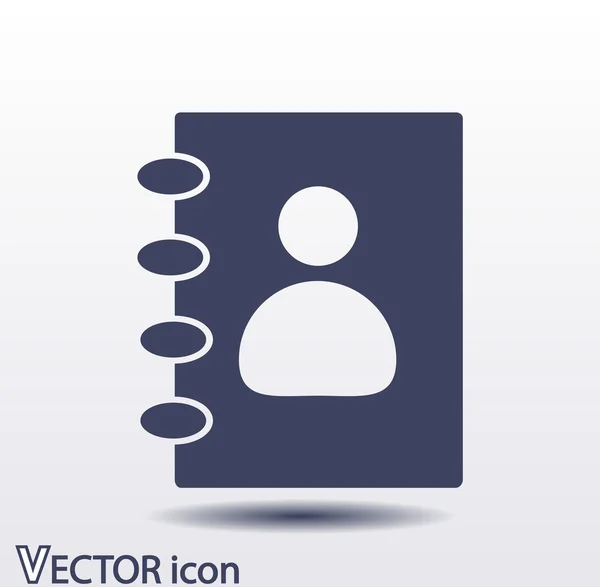 Libro de contactos icono — Vector de stock