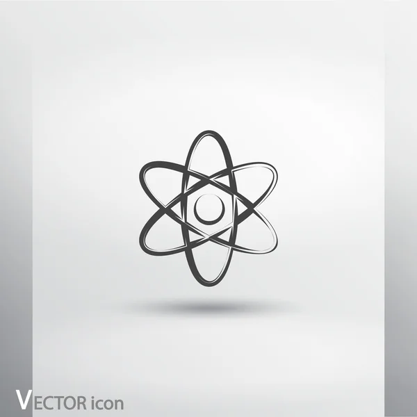 Atom ikona. plochý design — Stockový vektor