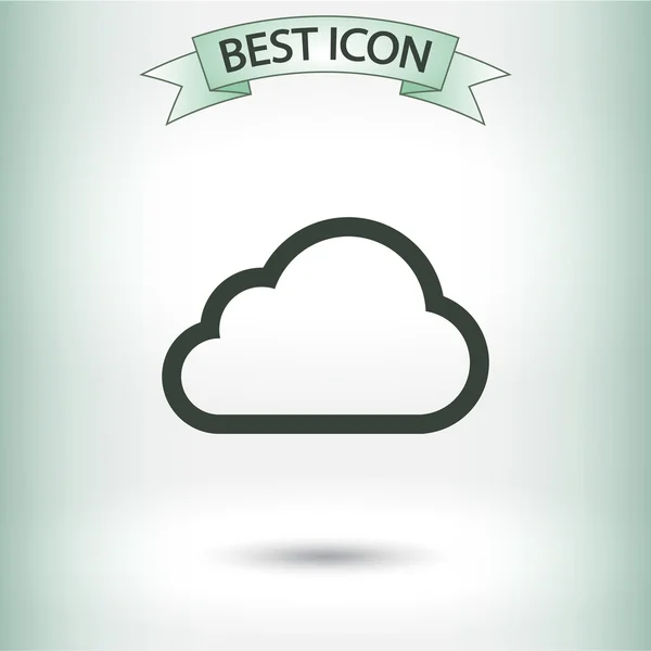 Icône Cloud Style design plat — Image vectorielle