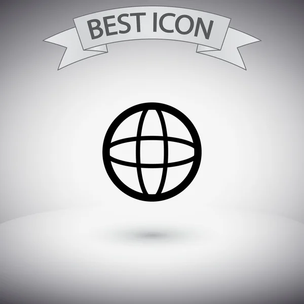 Globe Icon Flat  design — Stock Vector