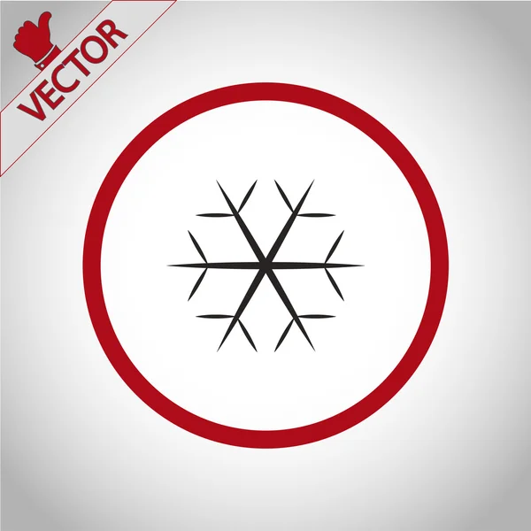 Snowflake flat icon — Stock Vector