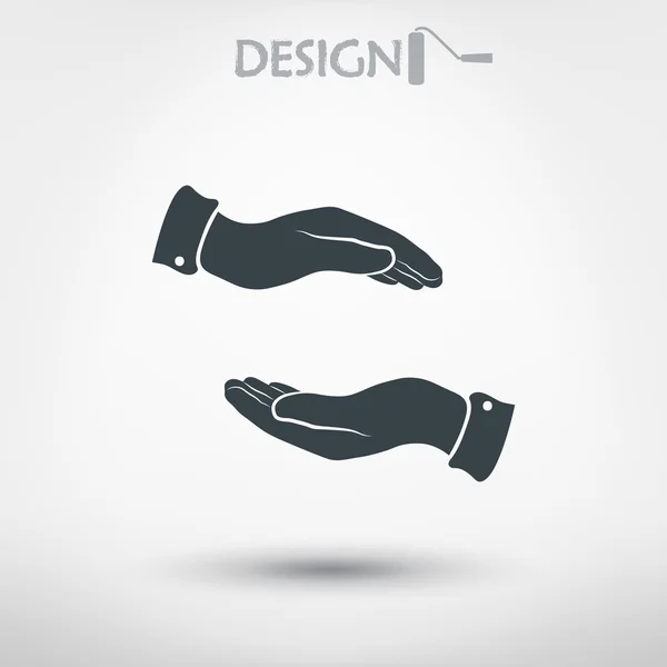 Händerna ikon design — Stock vektor
