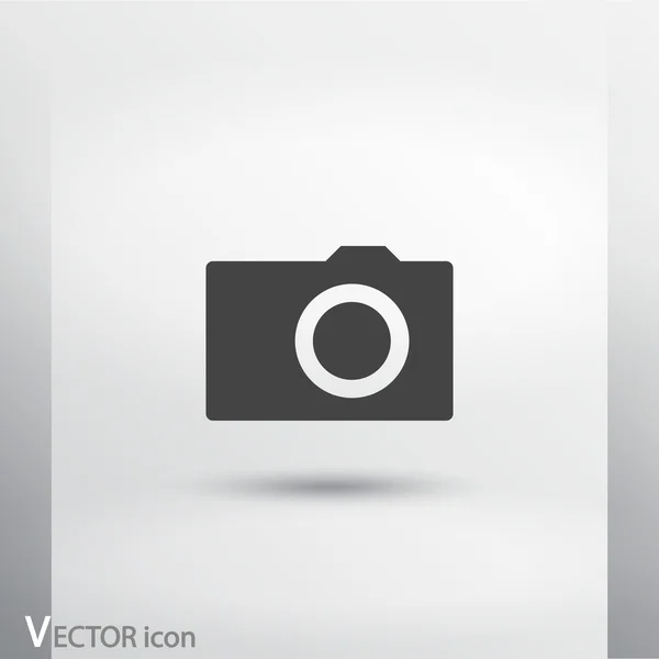 Platte pictogram van de camera — Stockvector