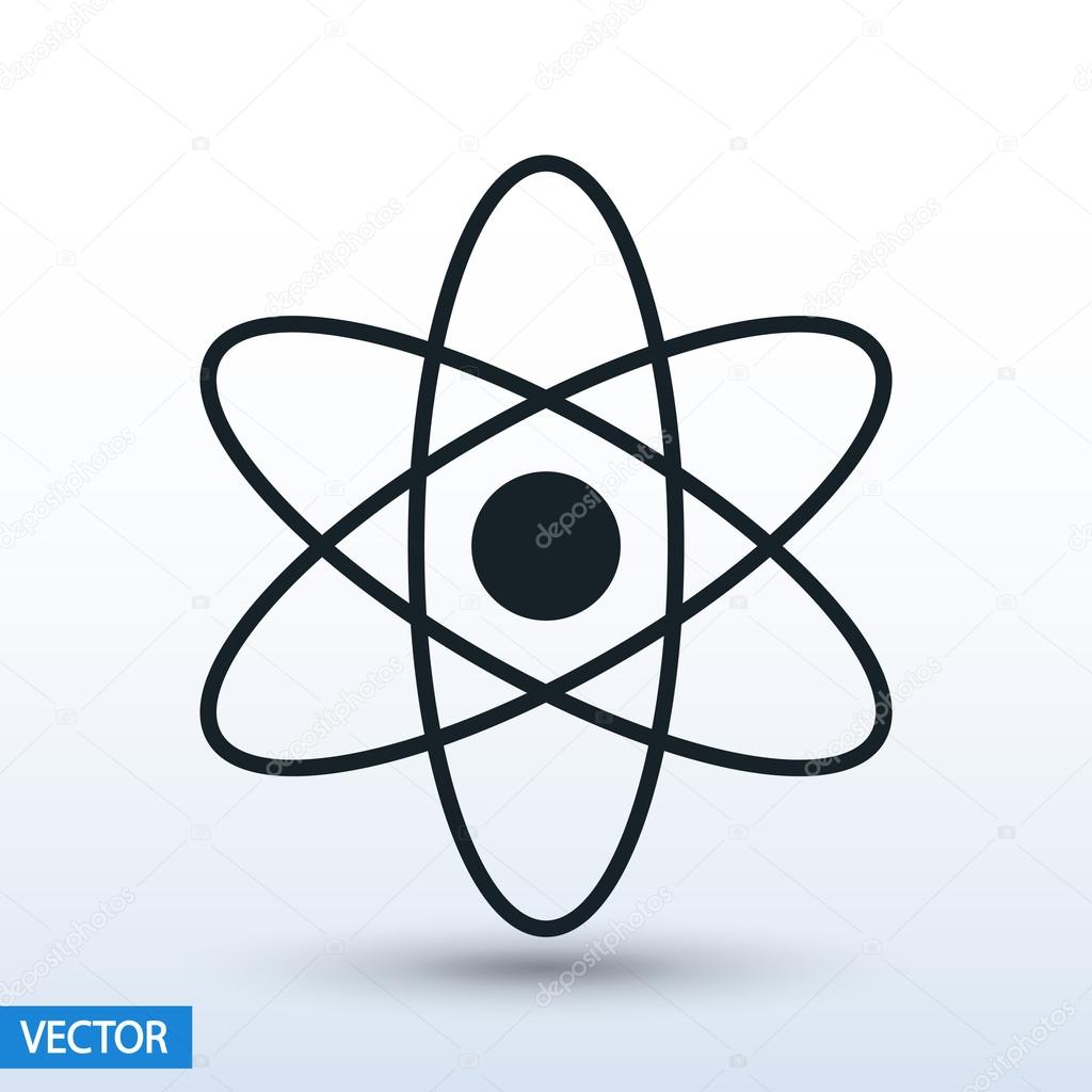 Atom icon. flat design