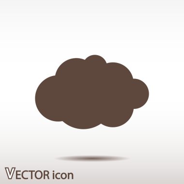 Bulut simge düz tasarım stil