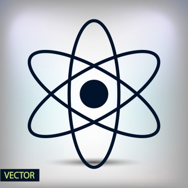 Atom simgesi. düz tasarım
