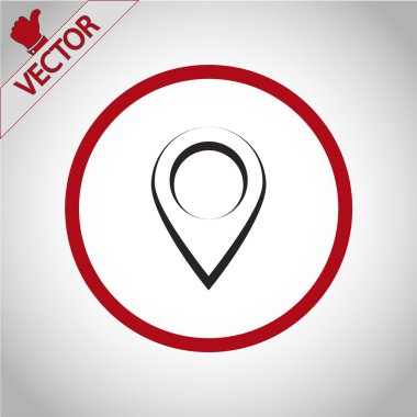 harita işaretçisi düz simgesi