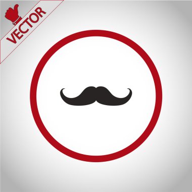 Bıyık düz simgesi