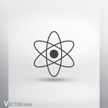 Atom simgesi. düz tasarım