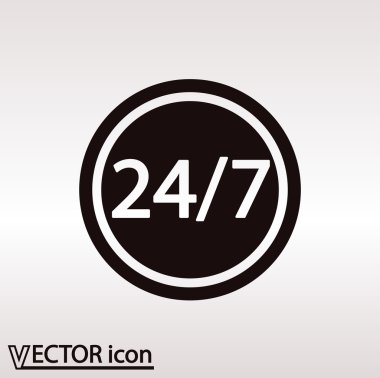 bir gün ve 7 gün 24 saat bir hafta simgesi.