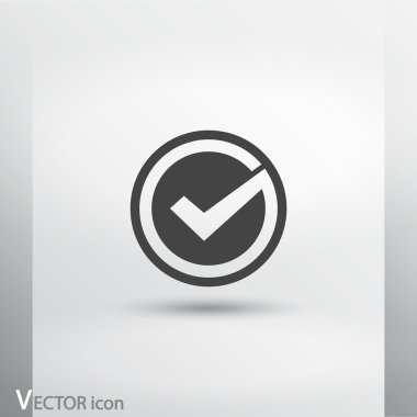 simge onaylayın. düz tasarım stil