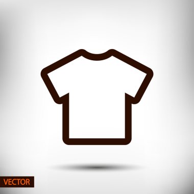 Tshirt düz simgesi