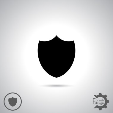 Kalkan simgesi. düz tasarım biçimi