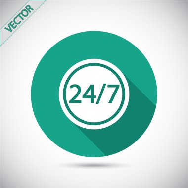 bir gün ve 7 gün 24 saat bir hafta simgesi.