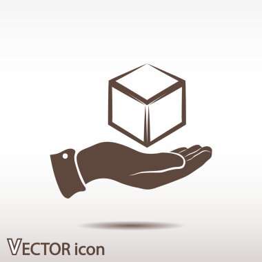 Küp logo tasarım simgesi