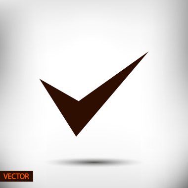 simge onaylayın. düz tasarım stil